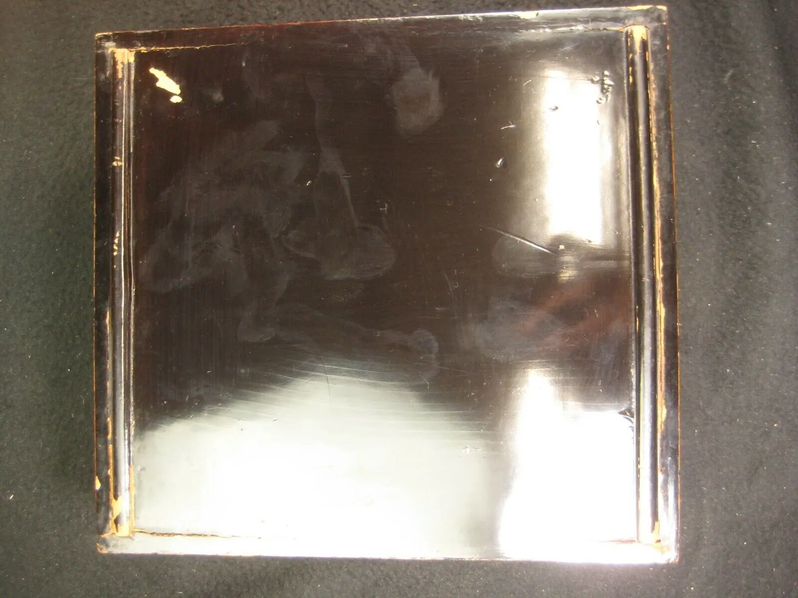 Antique Japanese C.1920 2 Layer Lidded Lacquer Kasane Jubako Bento Box